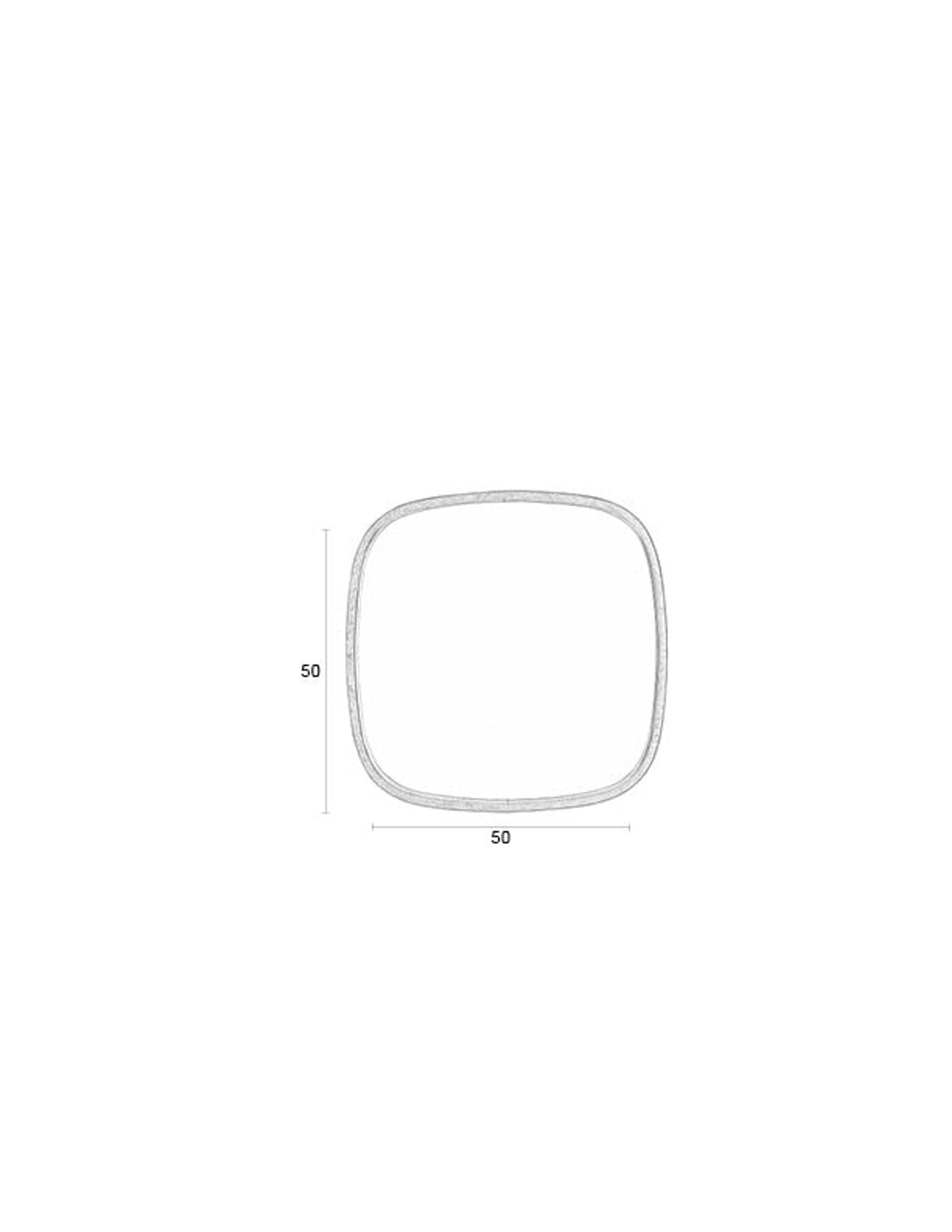 Nyko Brown Wood Square Wall Mirror